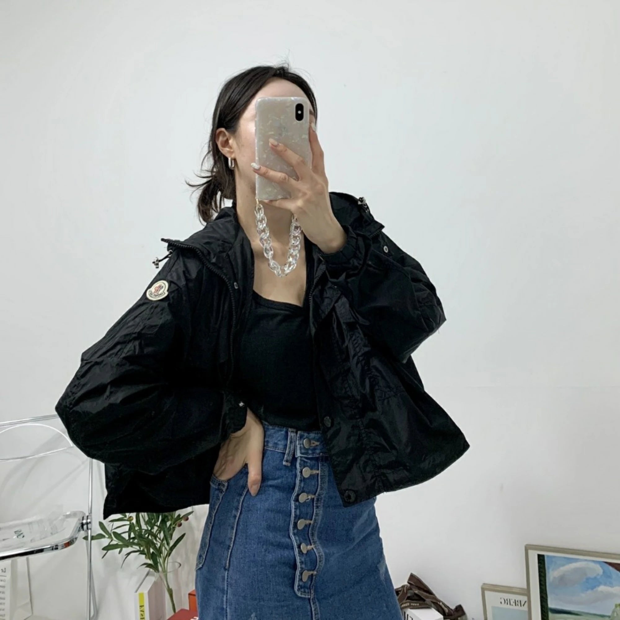 몽클레어 프리마지에디 숏 바람막이 착용 이미지