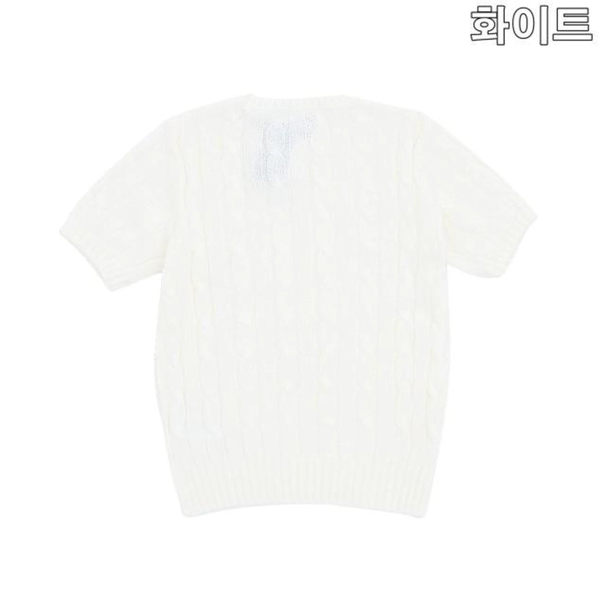 폴로 랄프로렌 케이블 반팔 스웨터 상품 이미지