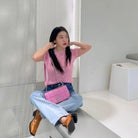 폴로 랄프로렌 케이블 반팔 스웨터 착용 이미지