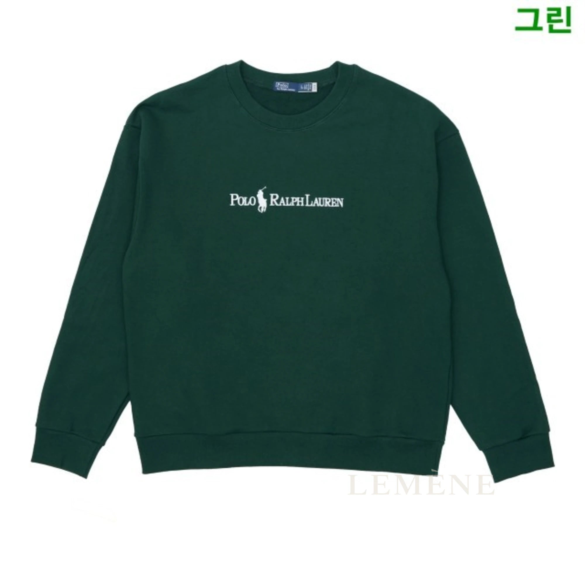 폴로 랄프로렌 포 크림 로고 맨투맨 디테일 이미지