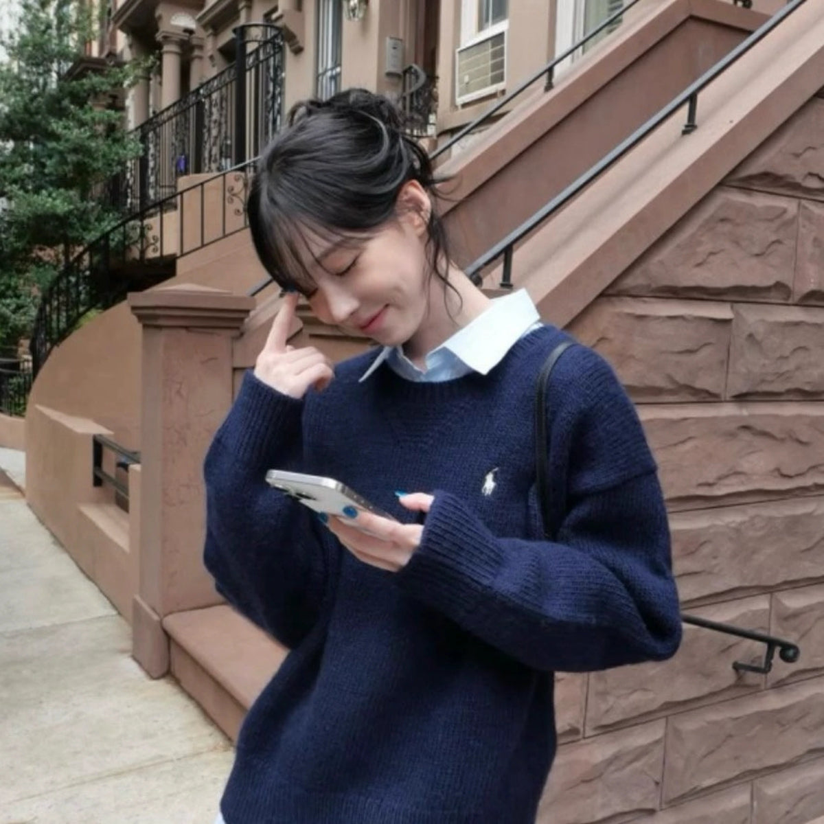 폴로 랄프로렌 스웨터 착용 이미지