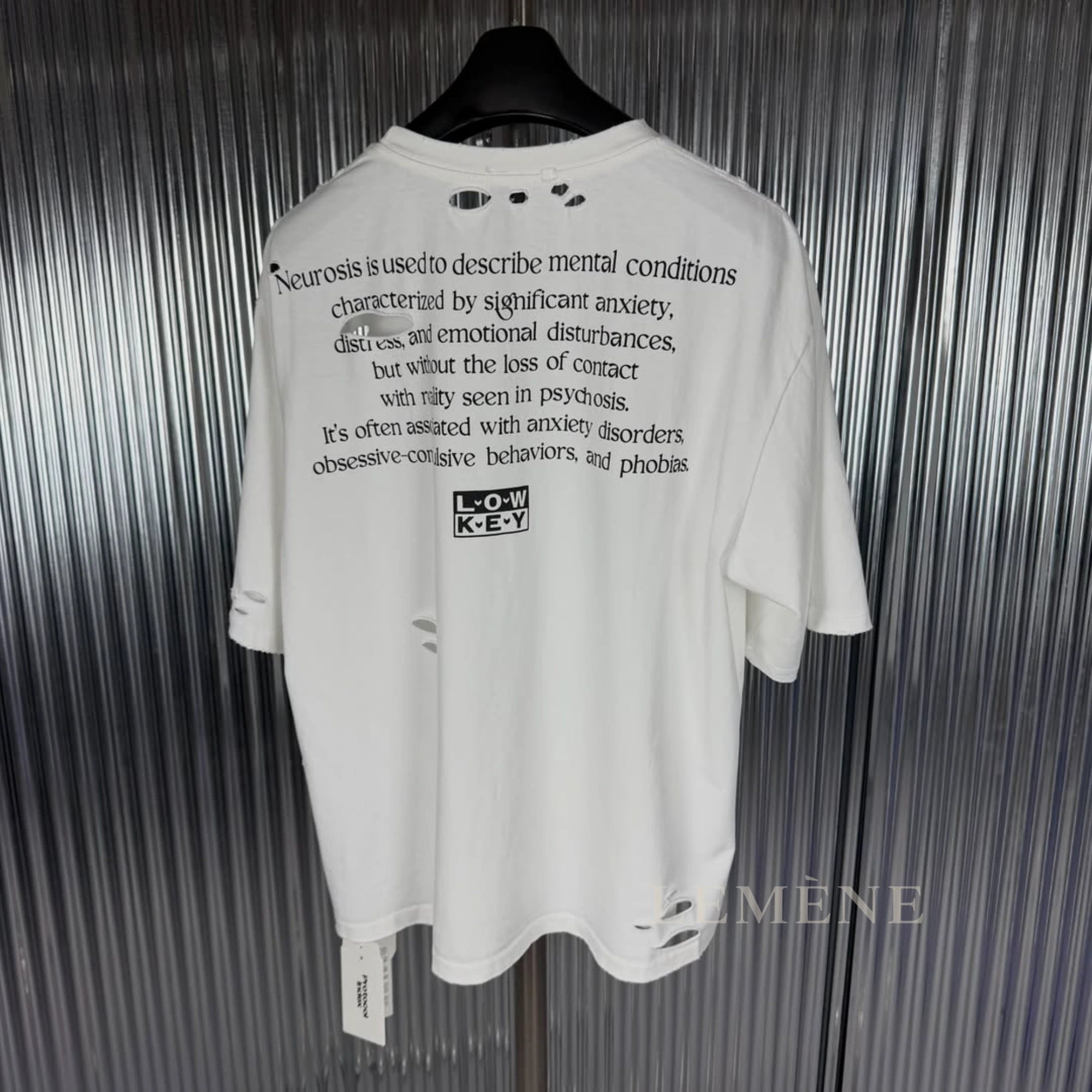 프로토콜 인덱스 뉴로시스 디스트레스드 반팔 티셔츠 디테일 이미지