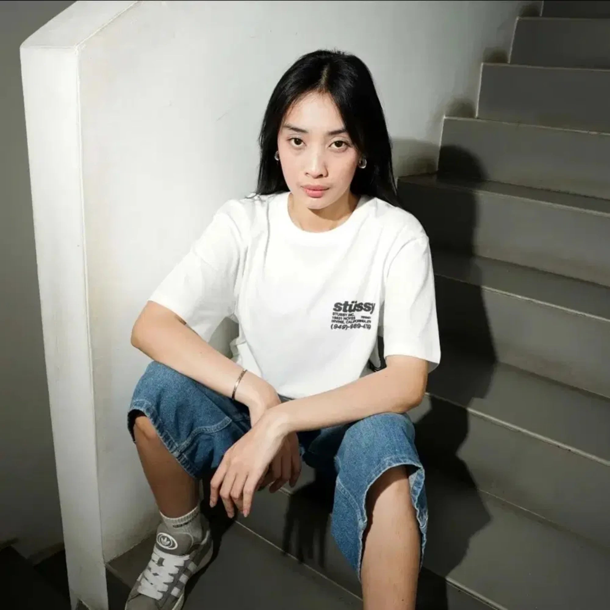 스투시 DNA 반팔 티셔츠 착용 이미지