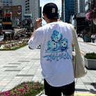 스투시 멜티드 오버핏 반팔 티셔츠 착용 이미지