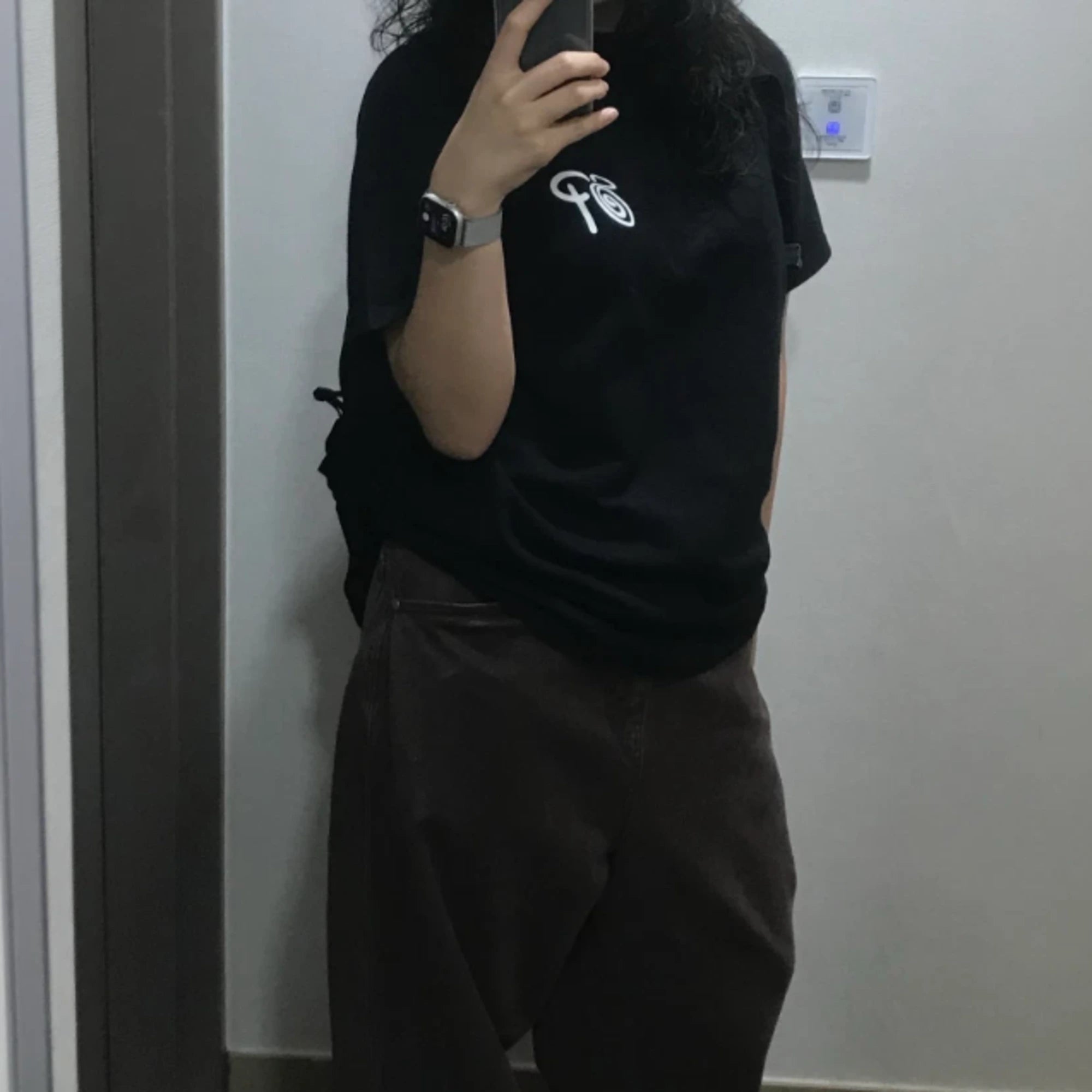 스투시 X 파타 사운드 커넥션 오버핏 반팔 티셔츠 착용 이미지