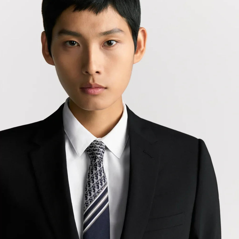 디올 오블리크 스트라이프 넥타이 상품 이미지
