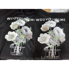 우영미 플라워 백로고 반팔 티셔츠 W233TS06708B 디테일 이미지
