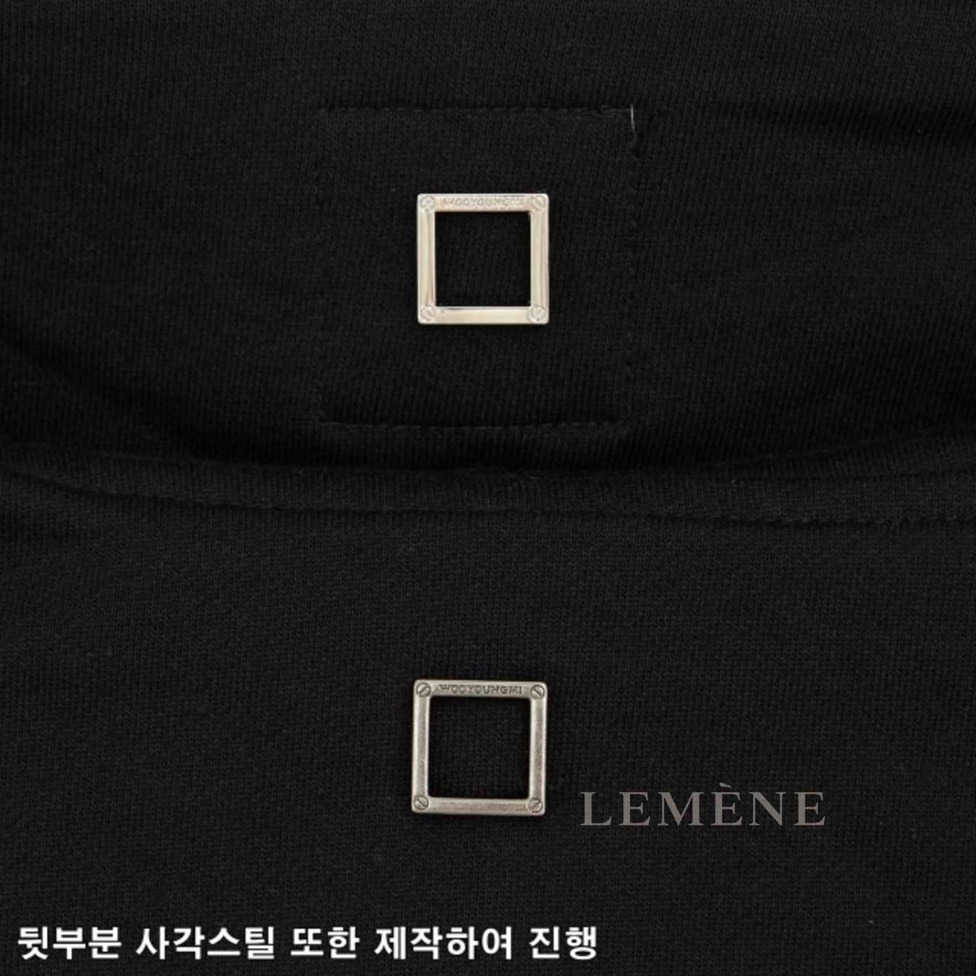 우영미 플라워 백로고 후드 티셔츠 디테일 이미지